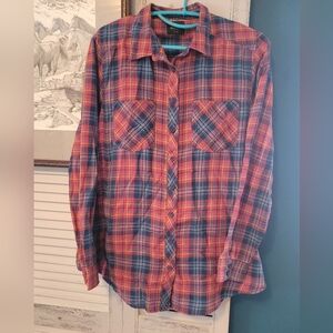 Plaid Button-Up Shirt
